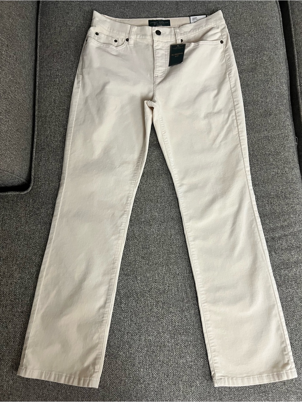 Ralph Lauren White Straight-Leg Pants